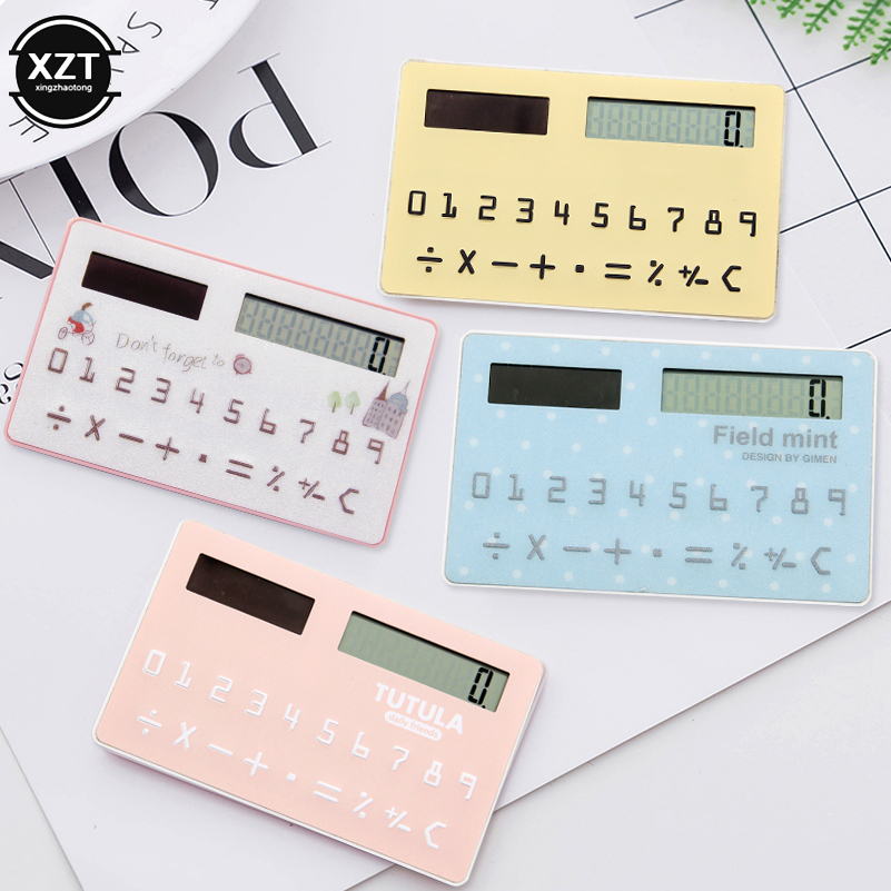 Scientific Calculator For Secondary School - Portable Card Calculator Mini Solar Calculator