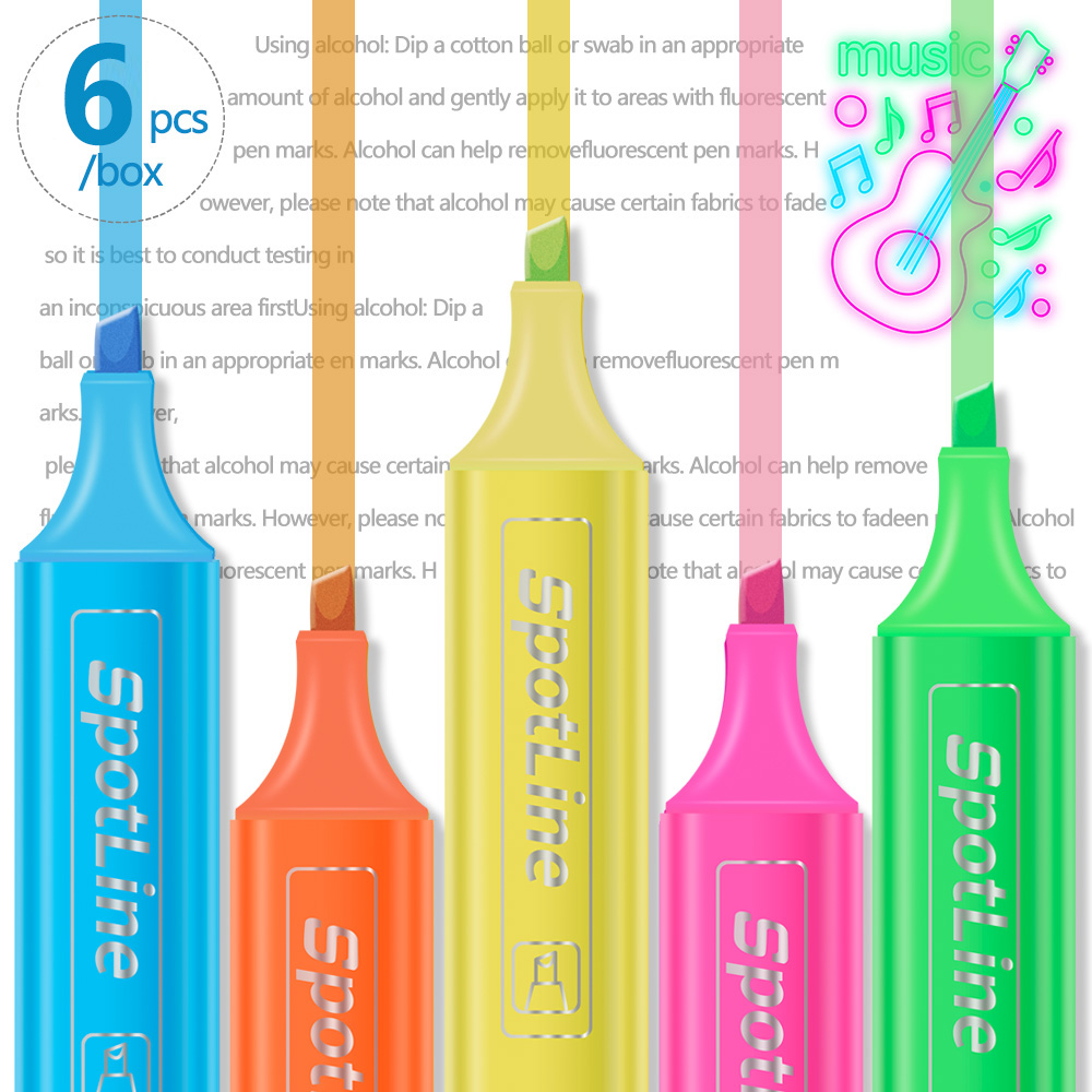 4/6 Pcs/set Pastel Flat Single - Pastel Highlighter Set Double Ended recension och pris