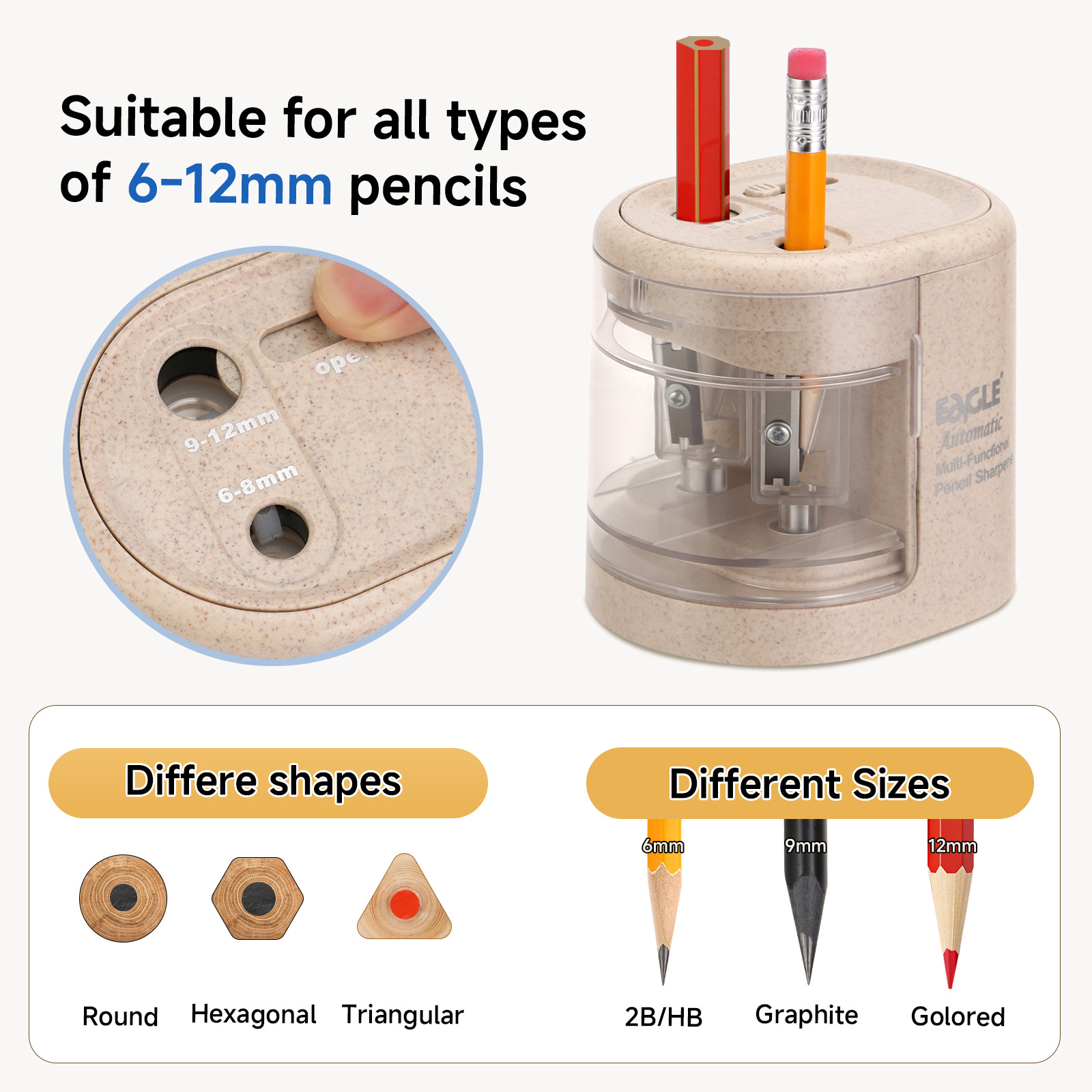 EAGLE Automatic Electric Penci - Electric Pencil Sharpener Usb recension och pris