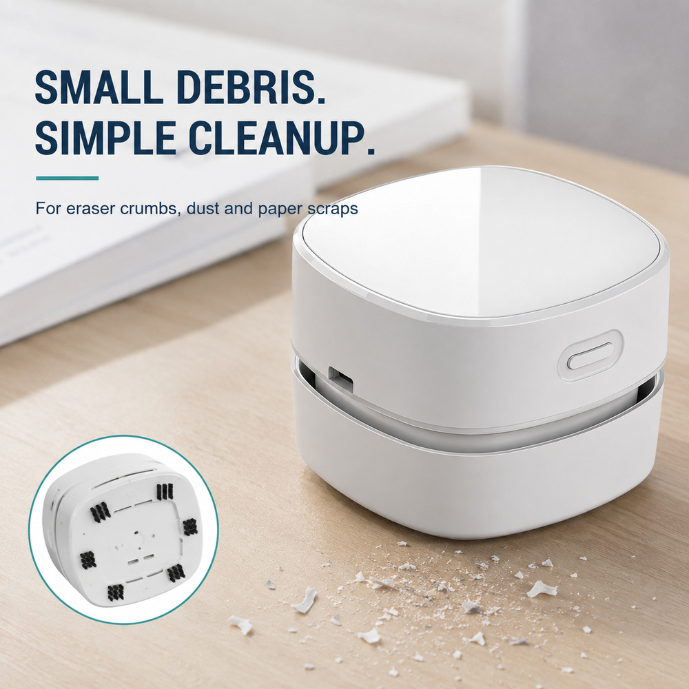 Portable Desktop Vacuum Cleane - Mini Desktop Vacuum Cleaner For Eraser Dust recension och pris