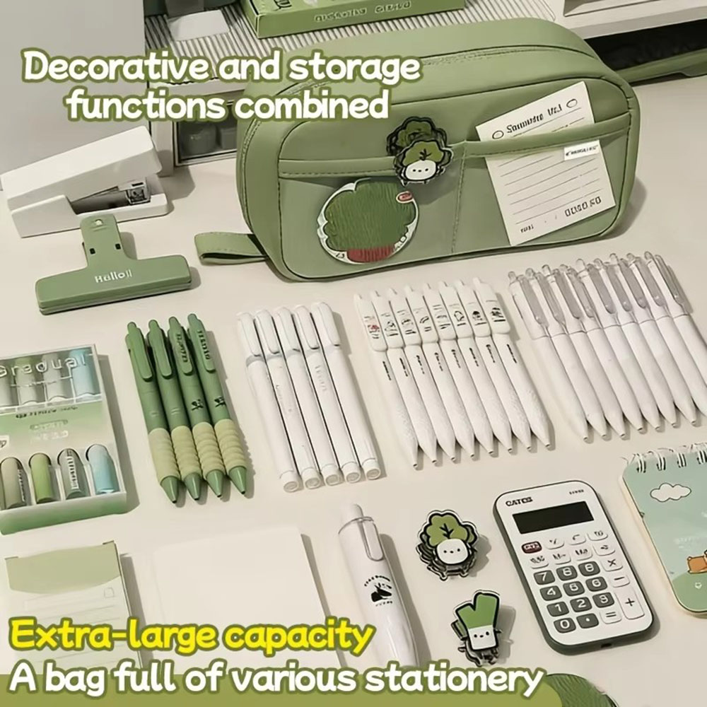 Ins Large Capacity Volcano Pen - Aesthetic Large Pencil Case Pouch recension och pris