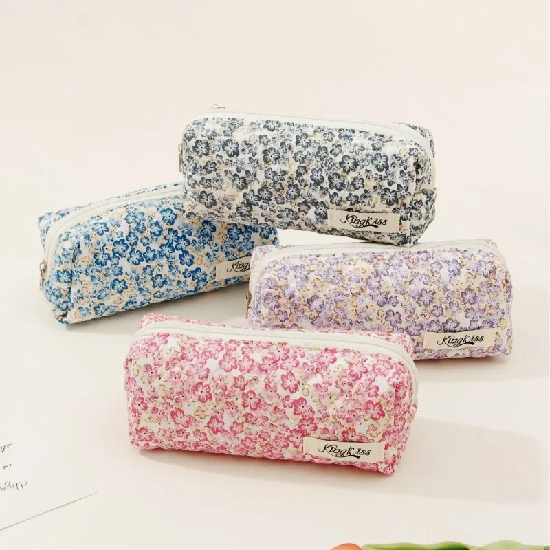 1 Piece Retro Floral Pencil Po - Aesthetic Large Pencil Case Pouch recension och pris
